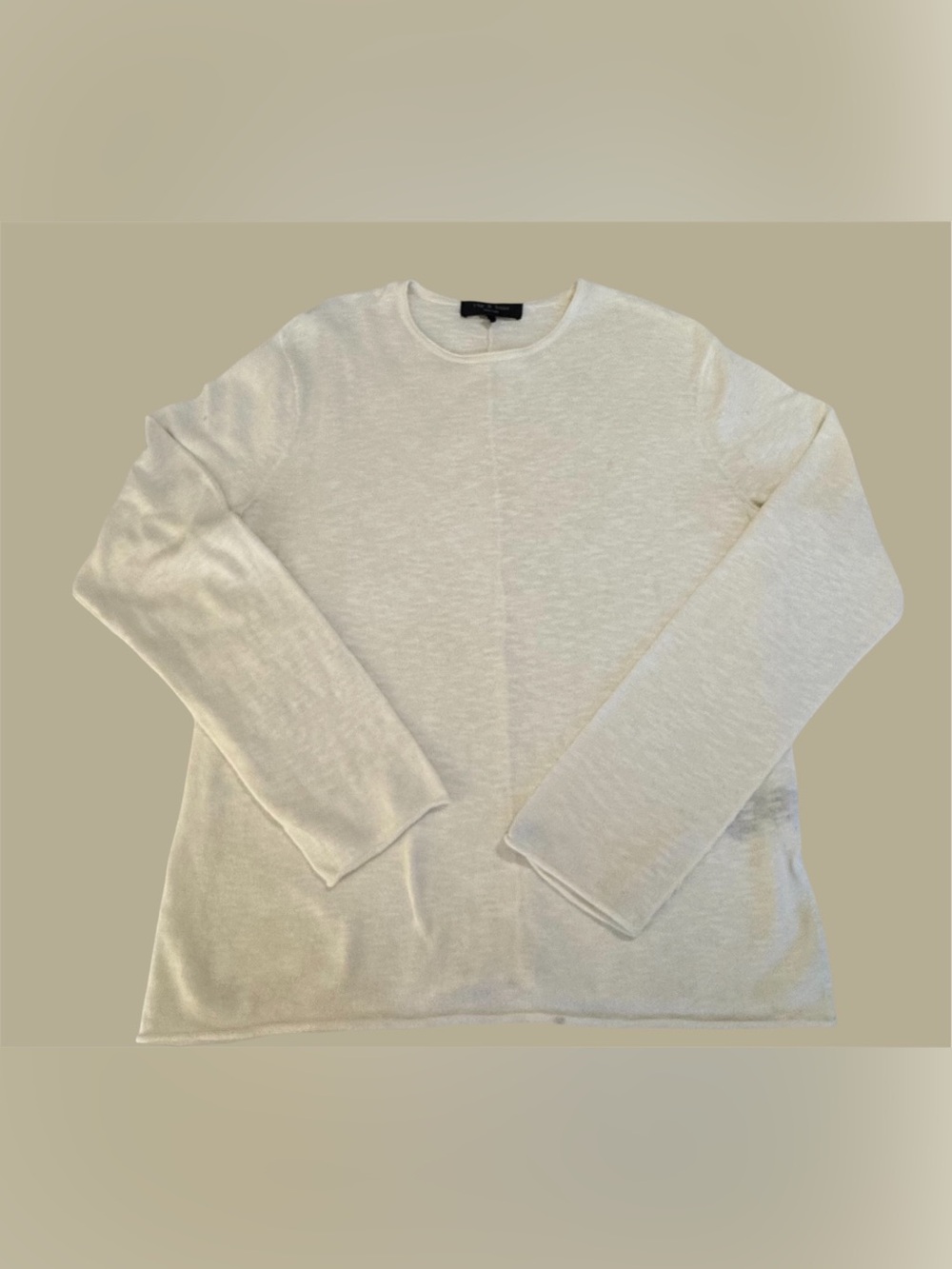 Rag & Bone Butter Yellow Cotton Linen Lightweight Sweater - Size M